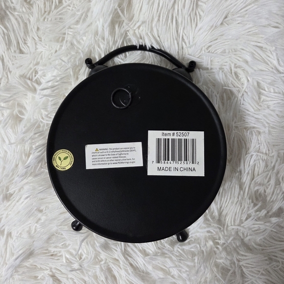 Antique Style Black & Brown Metal Clock Home Decor Office Vintage Inspo - Picture 2 of 6